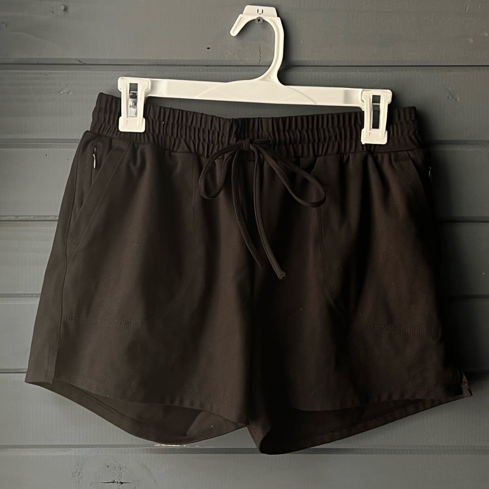 Black Athletic Shorts with Drawstring